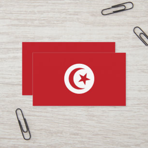 Tunesische Flagge Visitenkarte