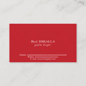 Tunesische Flagge Visitenkarte (Rückseite)