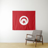 Tunesische Flagge Wandteppich (Beispiel (Horizontal))