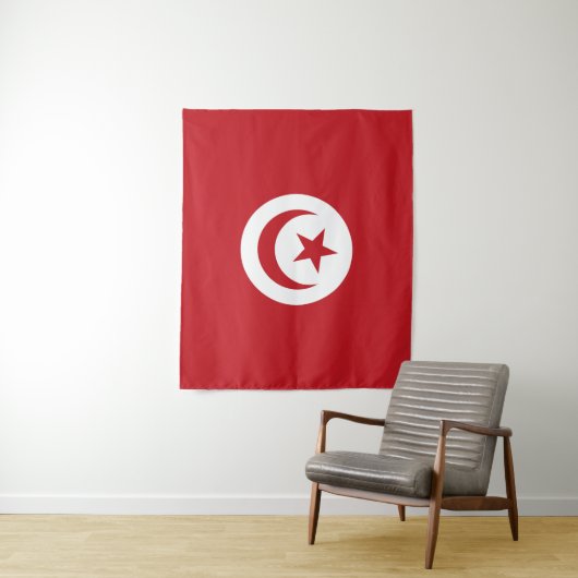 Tunesische Flagge Wandteppich (Beispiel)