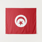 Tunesische Flagge Wandteppich (Vorderseite (Horizontal))