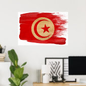 Tunesische Flaggenposter Poster (Heimbüro)