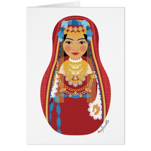 tunesische Matryoshka-Karte (Vorne)