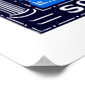 tunesische Posterwand (blau) Poster (Ecke)