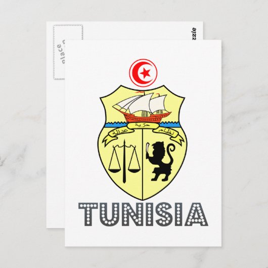 tunesisches Emblem Postkarte (Vorne/Hinten)