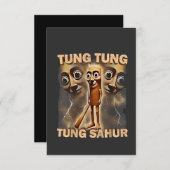 Tung tung sahur Brainrot Meme Einladung (Vorne/Hinten)