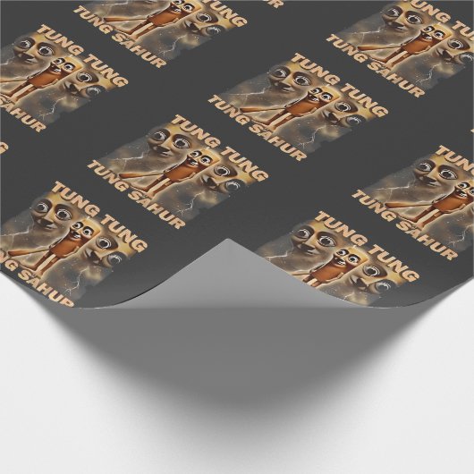 Tung tung sahur Brainrot Meme Geschenkpapier (Ecke)