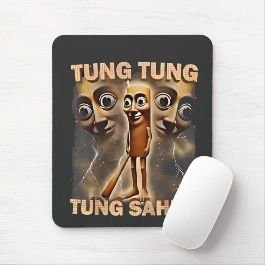 Tung tung sahur Brainrot Meme Mousepad (Mit Mouse)