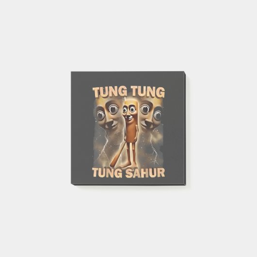 Tung tung sahur Brainrot Meme Post-it Klebezettel (Vorderseite)