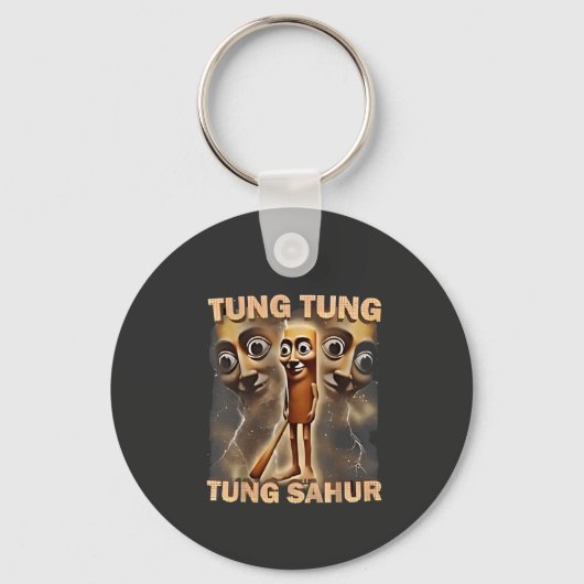 Tung tung sahur Brainrot Meme Schlüsselanhänger (Vorderseite)