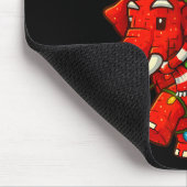 Tung Tung Sahur Riding Elephant Christmas Italian Mousepad (Ecke)