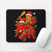 Tung Tung Sahur Riding Elephant Christmas Italian Mousepad (Mit Mouse)