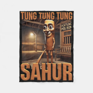 Tung Tung Tung Sahur Ai Monster Italienisches Brai Fleecedecke