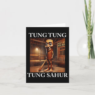 Tung Tung Tung Sahur Italienisch Brainrot Meme Fun Karte