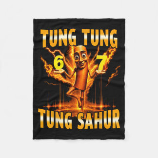 Tung Tung Tung Sahur ruft 67 Six Seven Meme Fleecedecke