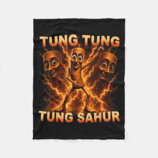 Tung Tung Tung Sahur ruft Tanz Meme Fleecedecke