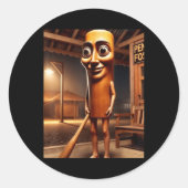Tung Tung Tung Sahur Runder Aufkleber (Vorderseite)