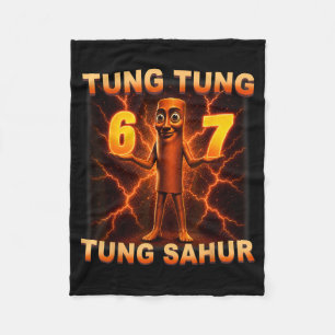 Tung Tung Tung Sahur Six Seven 67 Meme für Kinder Fleecedecke