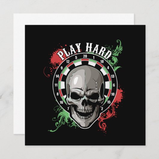 Tungsten Throwers Dartsmith Dartboard Geschenk Thr Einladung (Vorne/Hinten)