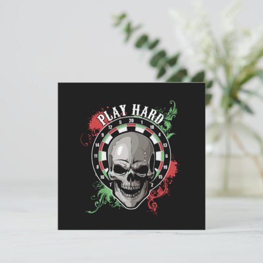 Tungsten Throwers Dartsmith Dartboard Geschenk Thr Einladung (Stehend Vorderseite)