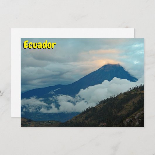 Tungurahua, Ecuador-Karte (Vorne/Hinten)