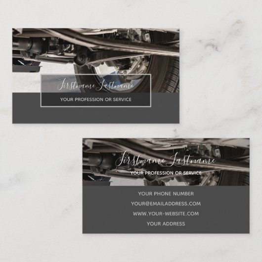 Tuningexperten und Werkstatttechniker Visitenkarte (Vorne/Hinten)
