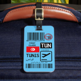 Tunis airport travel tag gepäckanhänger