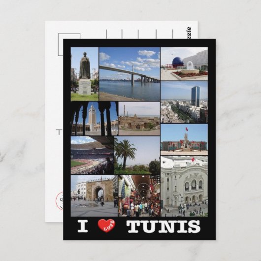 Tunis - I Liebe - Tunesien - Postkarte (Vorne/Hinten)