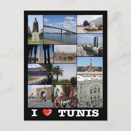 Tunis - I Liebe - Tunesien - Postkarte (Vorderseite)