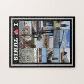 Tunis - I Liebe - Tunesien - Puzzle (Horizontal)