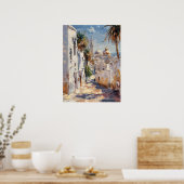 Tunis – Impressionistischer Reiseplakat aus Tunis Poster (Küche)