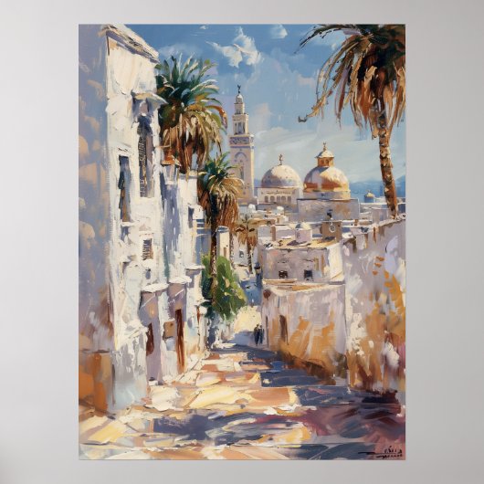 Tunis – Impressionistischer Reiseplakat aus Tunis Poster (Vorne)
