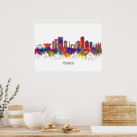 Tunis Skyline Poster (Küche)