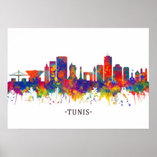 Tunis Skyline Poster