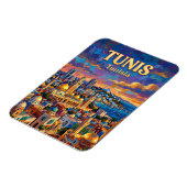Tunis Skyline Tunesien Magnet (Linke Seite)
