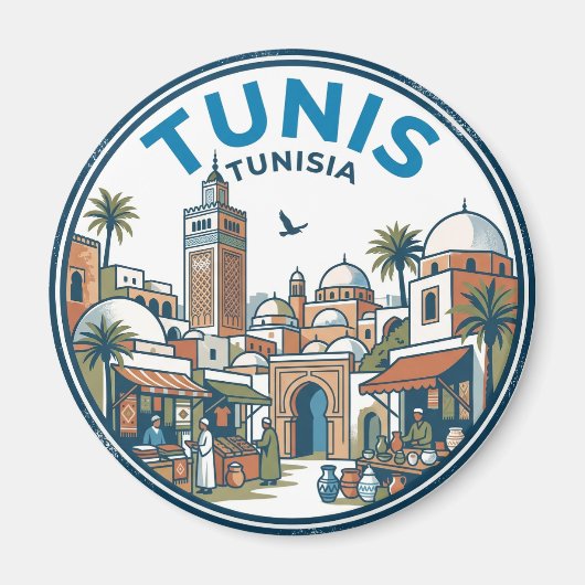 Tunis Tunesien Magnet (Vorne)