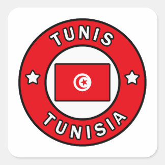 Tunis Tunis Quadratischer Aufkleber