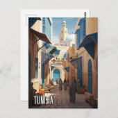Tunis Tunis Travel Medina Postkarte (Vorne/Hinten)