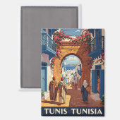 Tunis Tunis Travel Medina Postkarte Magnet (Vorderseite/Rückseite)
