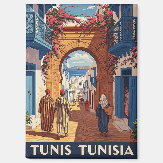 Tunis Tunis Travel Medina Postkarte Magnet (Vorderseite)