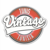 Tunis Tunis Vintages Logo Aufkleber (Vorderseite)