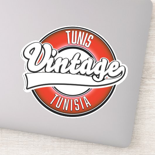 Tunis Tunis Vintages Logo Aufkleber (Detail)