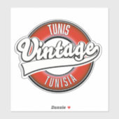 Tunis Tunis Vintages Logo Aufkleber (Blatt)
