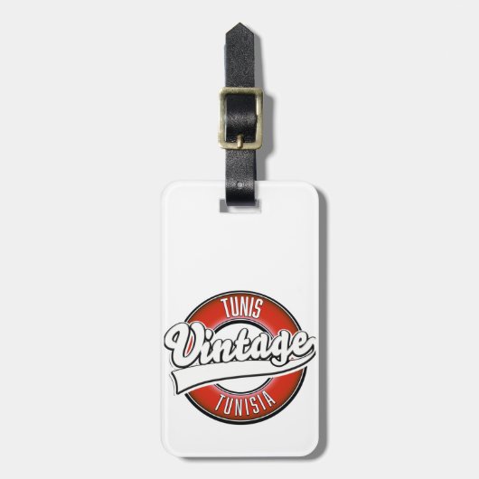 Tunis Tunis Vintages Logo Gepäckanhänger (Vorderseite vertikal)