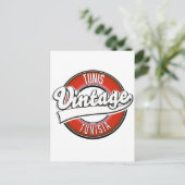 Tunis Tunis Vintages Logo Postkarte (Stehend Vorderseite)