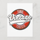 Tunis Tunis Vintages Logo Postkarte (Vorderseite)