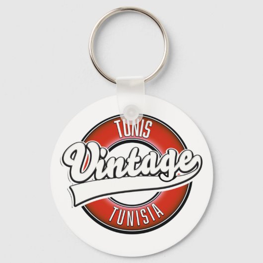 Tunis Tunis Vintages Logo Schlüsselanhänger (Vorderseite)