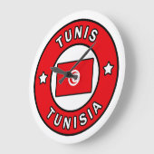 Tunis Tunisia Große Wanduhr (Winkel)