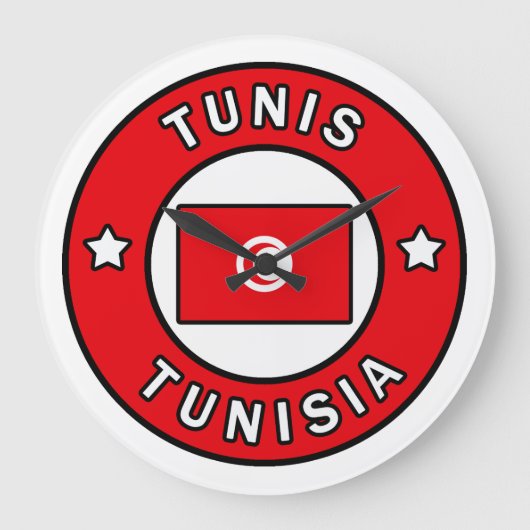 Tunis Tunisia Große Wanduhr (Vorderseite)