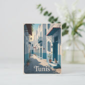 Tunis Vintag Postkarte (Stehend Vorderseite)